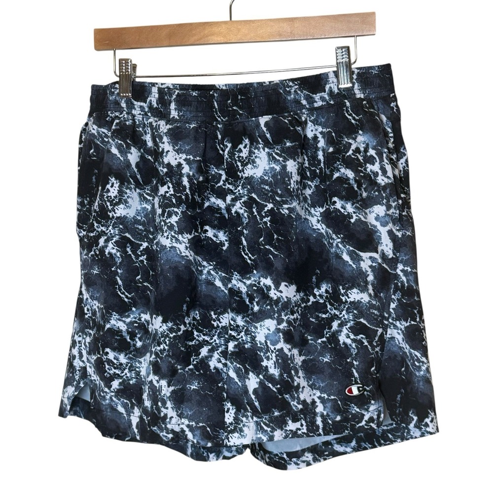Champion Mens Swim Trunks Bathing‎ Suit Bottoms Pockets Tie Dye Large Lightning